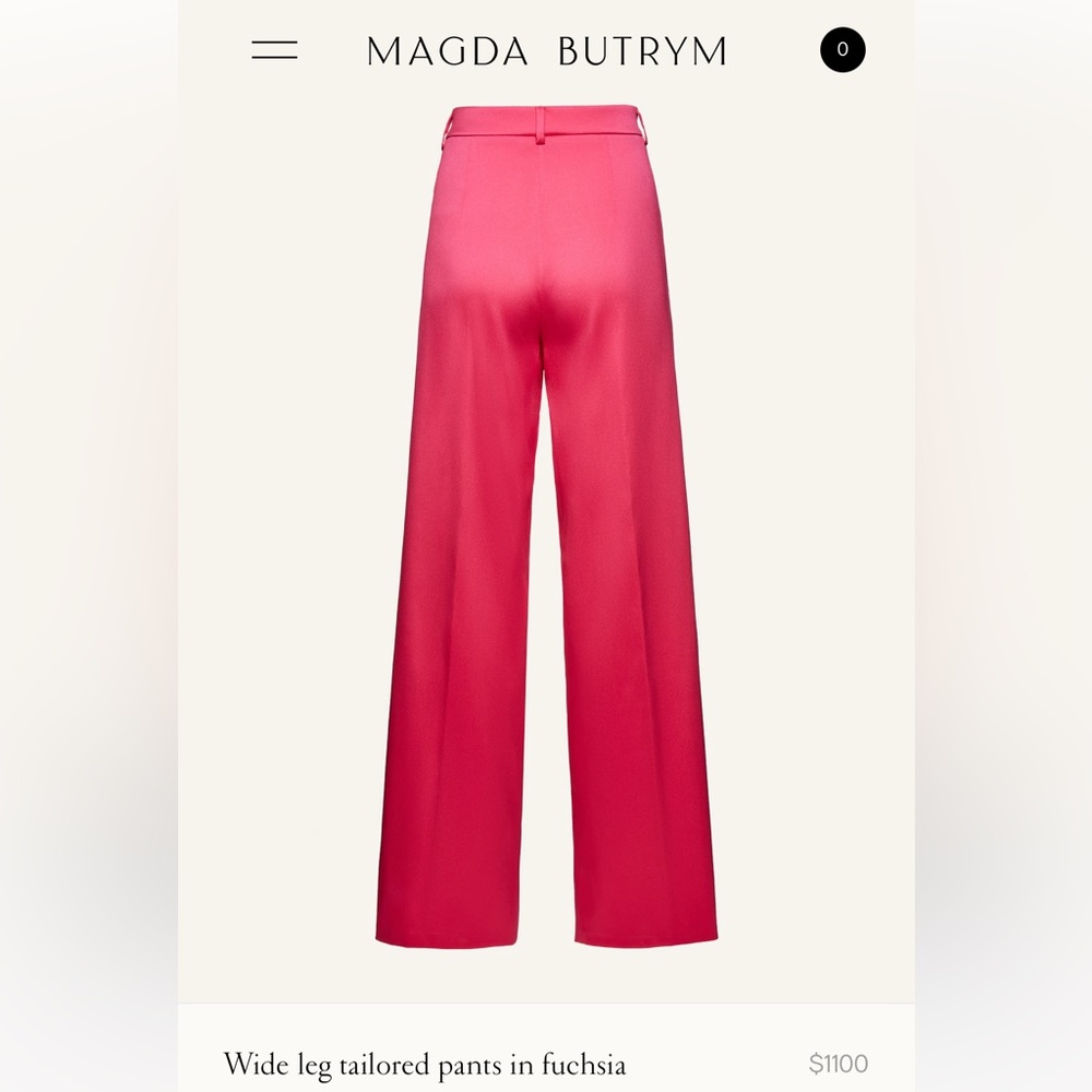 NEW Magda Butrym Wide leg tailored pants in fuchsia
